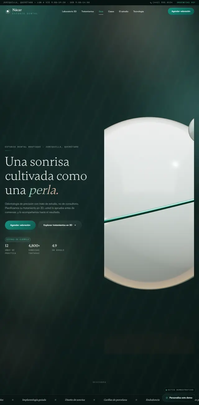 Recorrido por el sitio de Nácar Estudio Dental